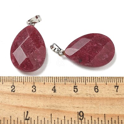 Natural Dyed White Jade Pendants G-K385-04P-01-1