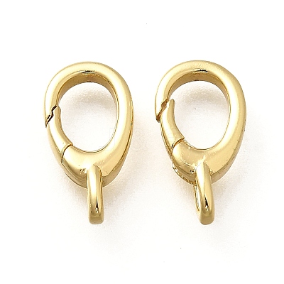 Brass Spring Gate Rings KK-Q043-12G-1