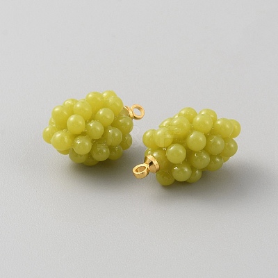 Opaque Resin Imitation Fruit Pendants CRES-WH0006-14G-1