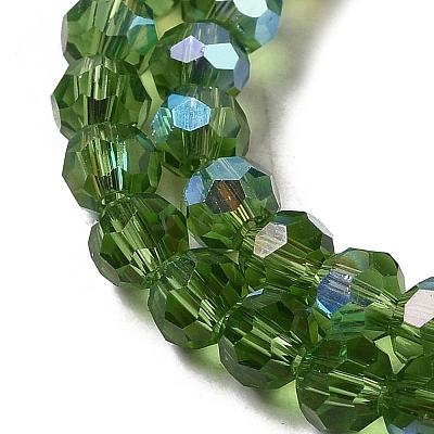 Electroplate Transparent Glass Beads Strands EGLA-A035-T4mm-L11-1