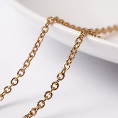 PVD Vacuum Plating 304 Stainless Steel Cable Chains STAS-D414-08-1