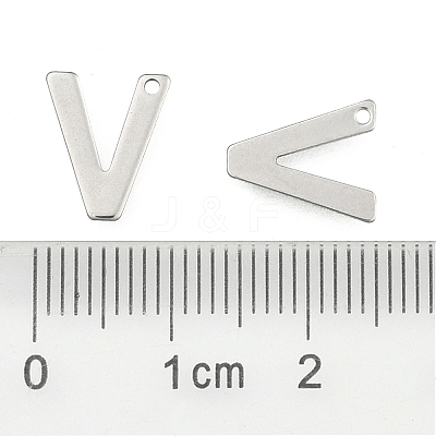 Tarnish Resistant 304 Stainless Steel Letter Charms LS-X-STAS-O072-V-1