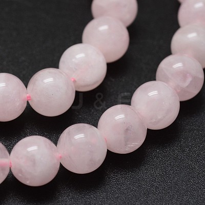 Pink Color Natural Madagascar Rose Quartz Beads Strands G-K285-33-6mm-01-1