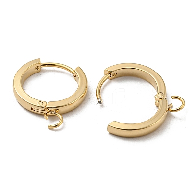 201 Stainless Steel Huggie Hoop Earrings Findings STAS-A167-01K-G-1