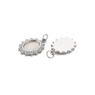 304 Stainless Steel Pendant Enamel Settings STAS-N097-199-1