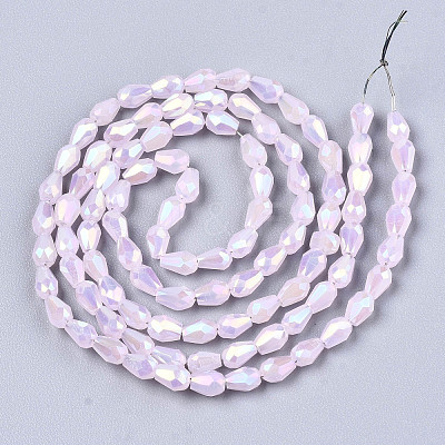 Electroplate Glass Beads Strands EGLA-S194-02A-B02-1