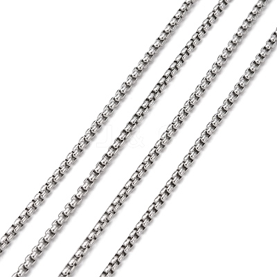 Tarnish Resistant 304 Stainless Steel Box Chains CHS-K001-37B-1