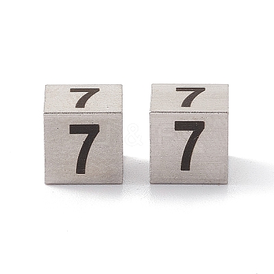 Tarnish Resistant 303 Stainless Steel European Beads STAS-G286-P07-1