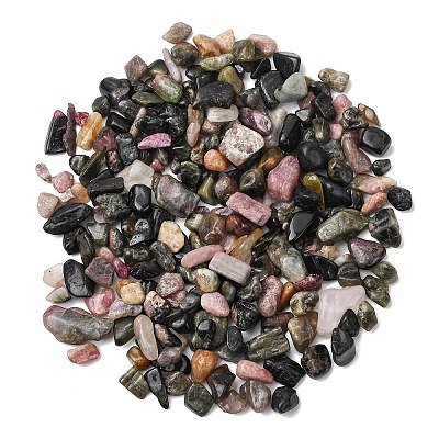Natural Multicolor Tourmaline Chip Beads G-O103-07A-1