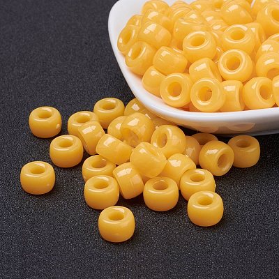 Opaque Acrylic European Large Hole Beads PL338-74-1