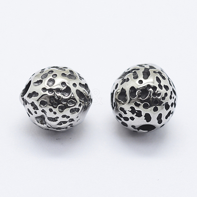 316 Surgical Stainless Steel Beads STAS-O102-14AS-1