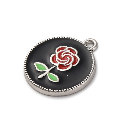 Alloy Enamel Pendants PALLOY-R162-13P-02-1