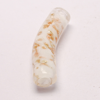 Handmade Gold Sand Lampwork Beads X-LAMP-S028-M-1