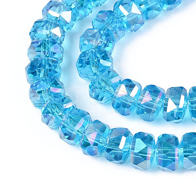 Electroplate Glass Beads Strands EGLA-T021-20G-1