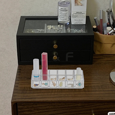Plastic Cosmetic Storage Display Box AJEW-FG0002-30-1
