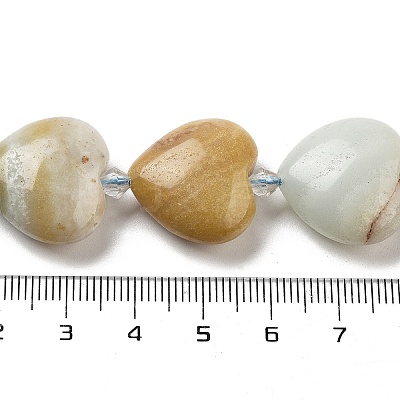 Natural Flower Amazonite Beads Strands G-C150-A25-01-1