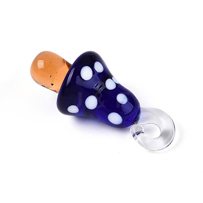 Handmade Lampwork Pendants LAMP-T025-05B-1
