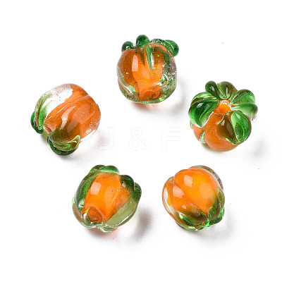 Autumn Theme Handmade Lampwork Beads LAMP-N029-004-1