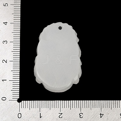 Natural White Jade Carved Pendants LS-G-S384-01B-1