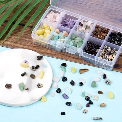 150G 10 Style Natural Gemstone Beads G-FS0002-17-1