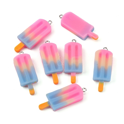 Rainbow Resin Pendants X-CRES-S359-30D-1