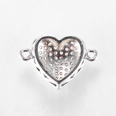 Brass Micro Pave Cubic Zirconia Links ZIRC-L068-27-1