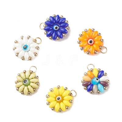 Glass & Lampwork Beaded Pendants PALLOY-JF01368-1
