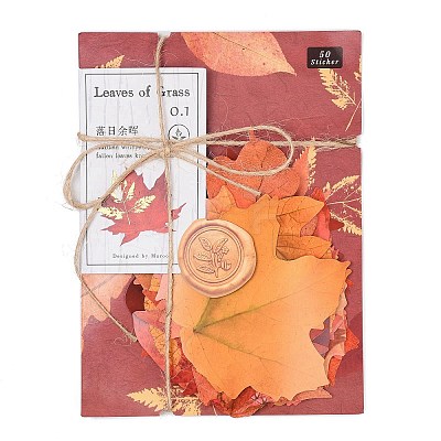 50Pcs Maple Leaf Theme Paper Stickers STIC-P017-C01-1