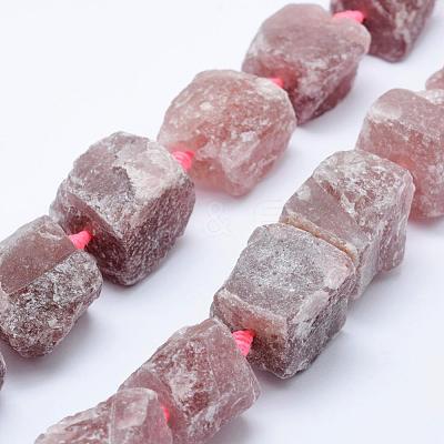 Natural Strawberry Quartz Beads Strands G-K203-66-1