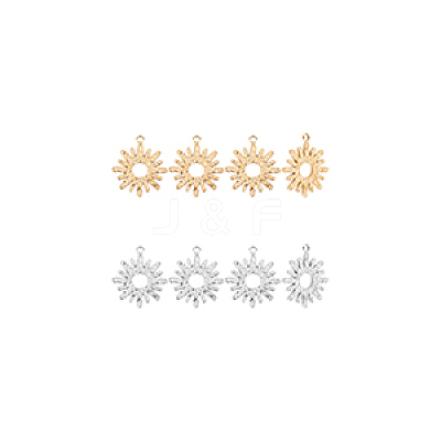 8Pcs 2 Styles 304 Stainless Steel Charms STAS-UN0035-77-1
