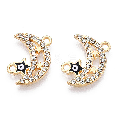 Moon Alloy Enamel Connector Charms ENAM-T013-13KC-05-1