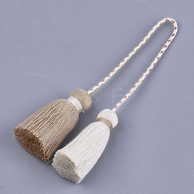 Polycotton(Polyester Cotton) Tassel Big Pendant Decorations FIND-S302-01T-1
