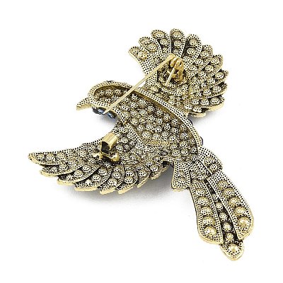 Alloy Rhinestone Lapel Pin Brooches for Backpack Clothes RB-CBA2419-02G-02-1