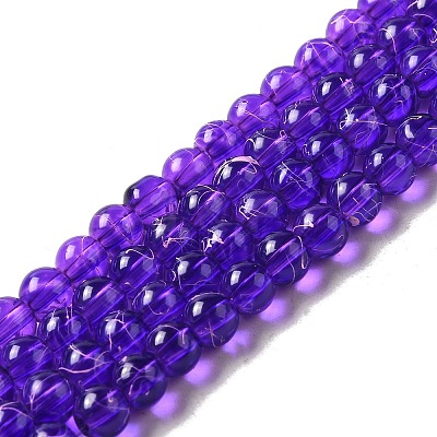 Drawbench Transparent Glass Beads Strands GLAD-Q012-6mm-20-1