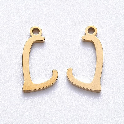 PVD Vacuum Plating 201 Stainless Steel Charms STAS-R105-L-G-1