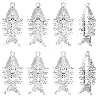 8Pcs Brass Pendants KK-BC0015-68P-1