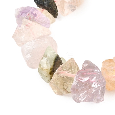 Natural Amethyst & Rose Quartz & Quartz Crystal & Citrine Beads Strands G-I283-F22-1