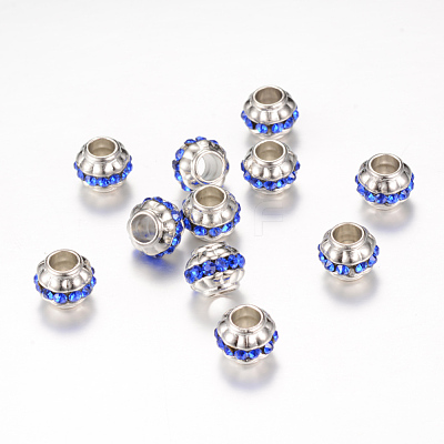 Rhinestone European Beads X-RB-R047-M-1