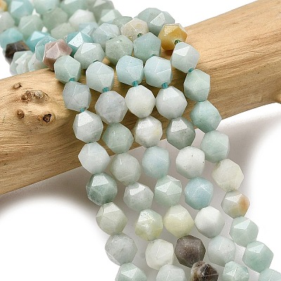 Natural Flower Amazonite Beads Strands G-Z119-A08-01-1