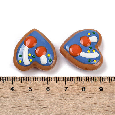Handmade Heart Lampwork Beads Strands LAMP-P069-04A-02-1