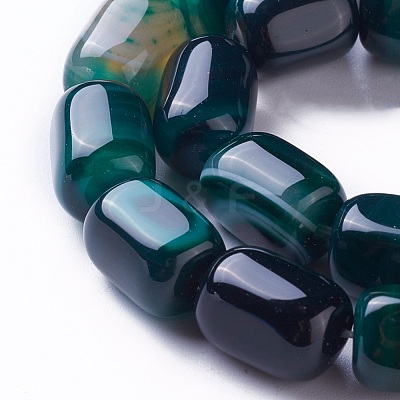 Natural Dyed Agate Beads Strands G-G775-B-15-1