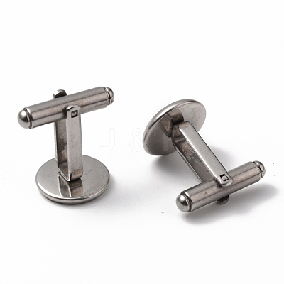 Tarnish Resistant 304 Stainless Steel Cuff Buttons STAS-Z015-33D-1