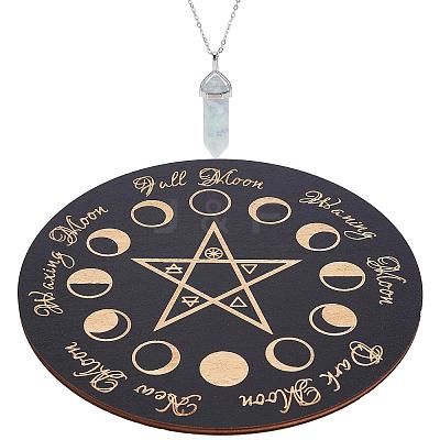 DIY Star Pattern Pendulum Board Dowsing Divination Making Kit DIY-CN0002-36-1