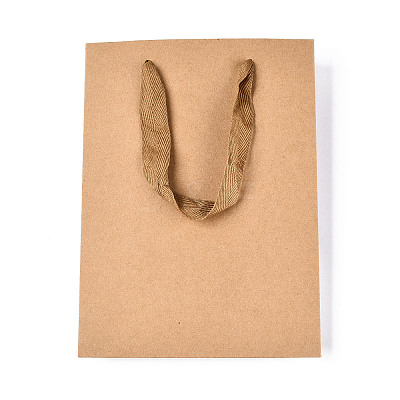 10Pcs 5 Sizes Kraft Paper Gift Shopping Bags Set AJEW-T013-11-1