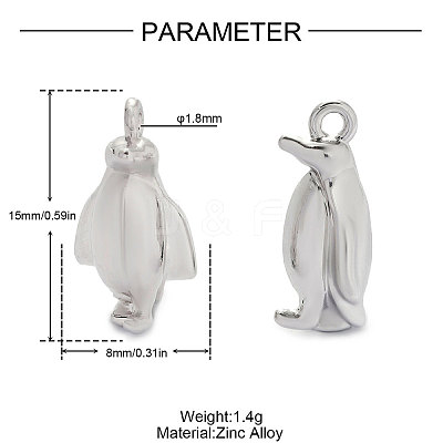 Zinc Alloy Charms AL-OY001-07P-1