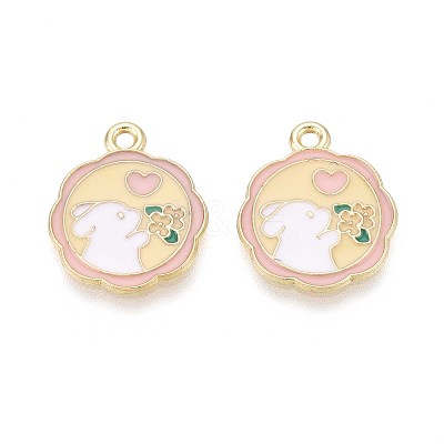 Alloy Enamel Pendants ENAM-T022-62B-1