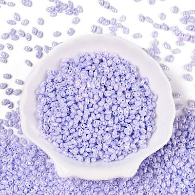 Opaque Colours Luster Glass Seed Beads SEED-T006-02C-1