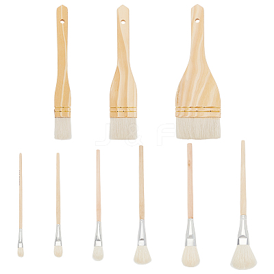 9Pcs 9 Styles Ceramic Glaze Brush DIY-BC0012-92-1