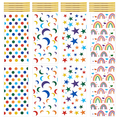 4 Styles OPP Cellophane Candy Storage Bags Sets ABAG-TAC0013-20C-01-1