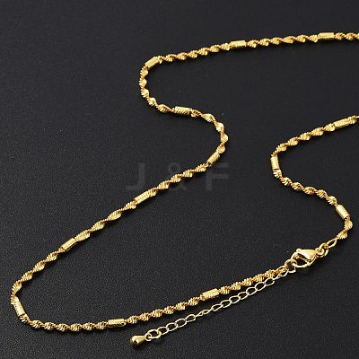Brass Singapore Chains Necklaces for Women NJEW-D302-38G-1